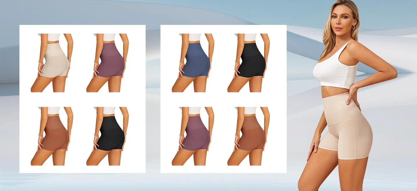 FINETOO Women’s High Waisted Boyshort Underwear Full Coverage Smooth & Seamless-Look Panties 4 Packs Breathable Womenswear springtok